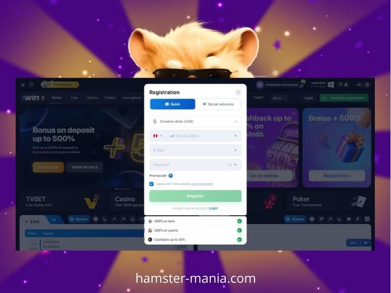 Jogar Hamster Mania no 1Win