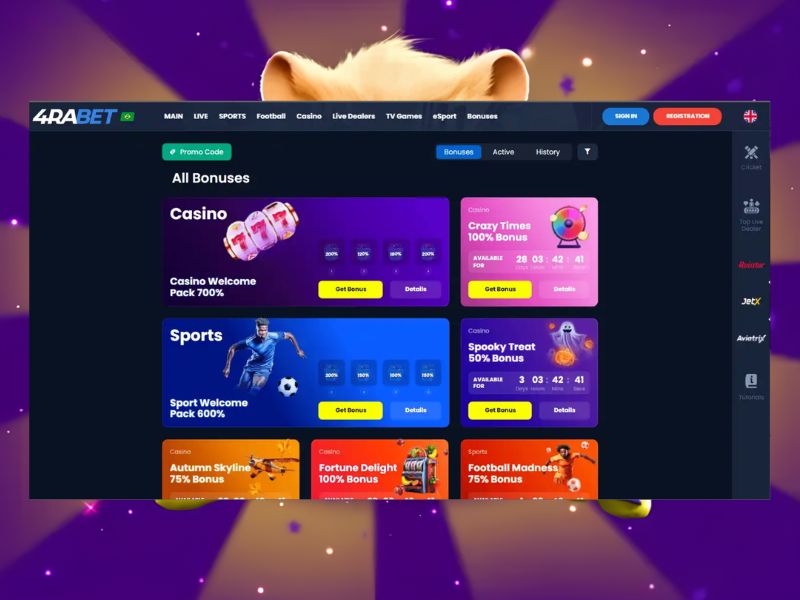 Boni und Aktionen bei Hamster Mania im 4raBet Casino