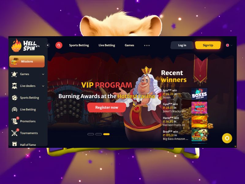 Spielen Sie Hamster um echtes Geld im HellSpin Casino