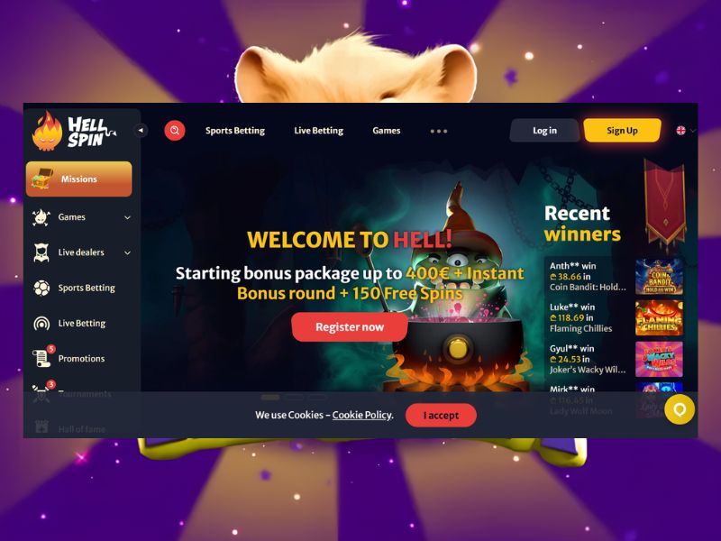 Aktionen und Boni für Hamster Mania-Spieler im HellSpin Casino