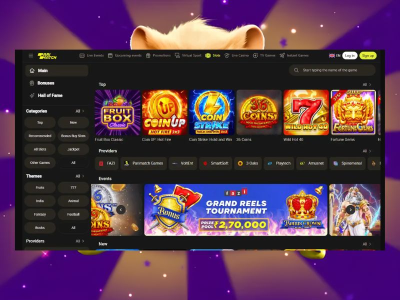 Play Hamster for real money at Parimatch Casino