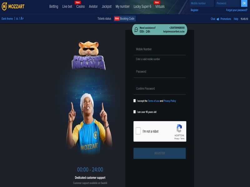 Como se registar no casino Mozzartbet para jogar Hamster Mania