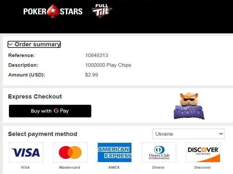 Efetuar um depósito no PokerStars Casino